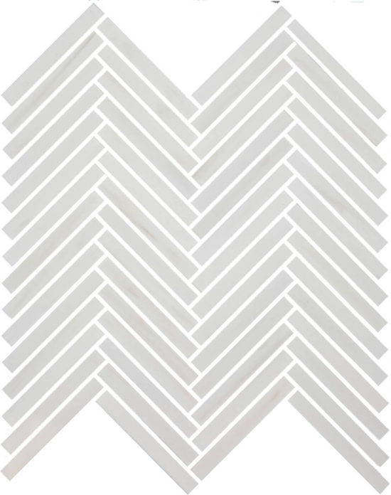 .5X4 Polished Bianco Dolomiti Herringbone | Arley Wholesale