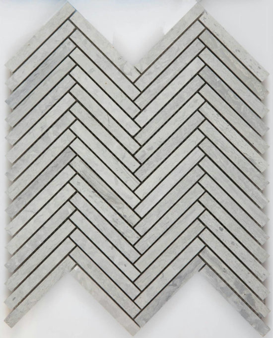 .5X4 Wooden Silver Herringbone Mosaic | Arley Wholesale