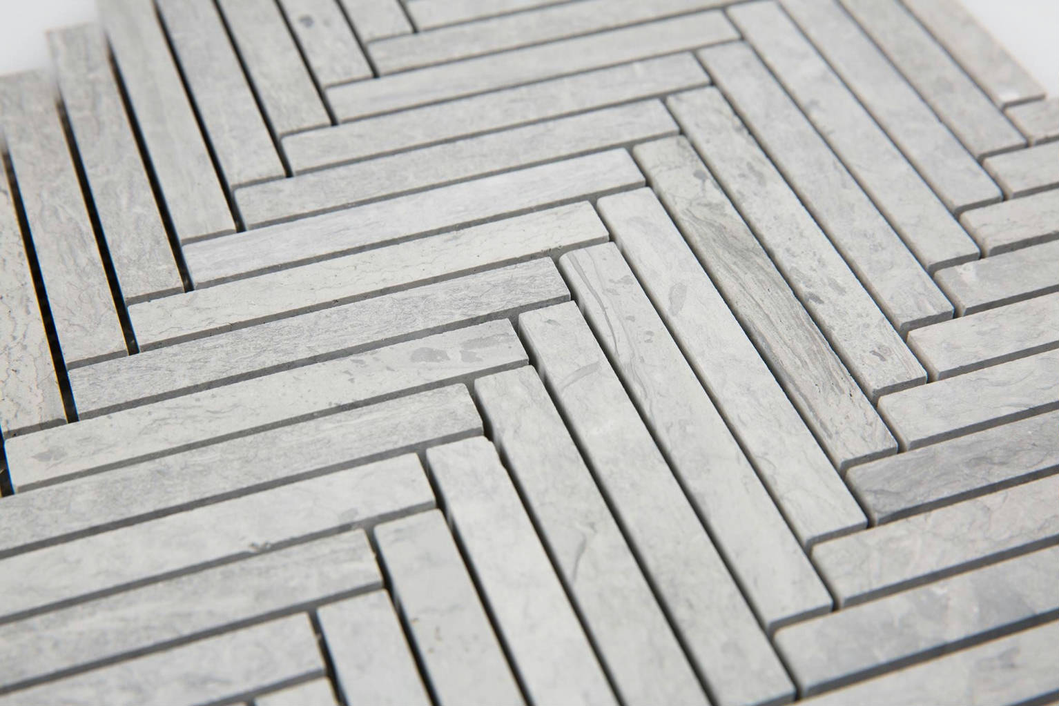 .5X4 Wooden Silver Herringbone Mosaic | Arley Wholesale