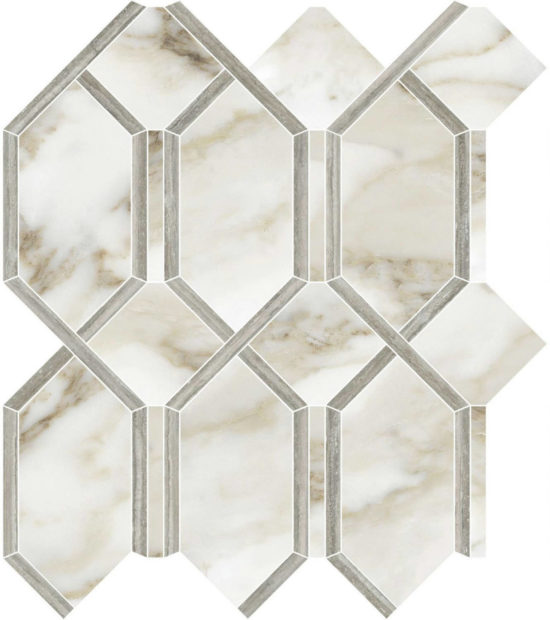 Amalfi Calacatta Polished Modella Mosaic | Arley Wholesale