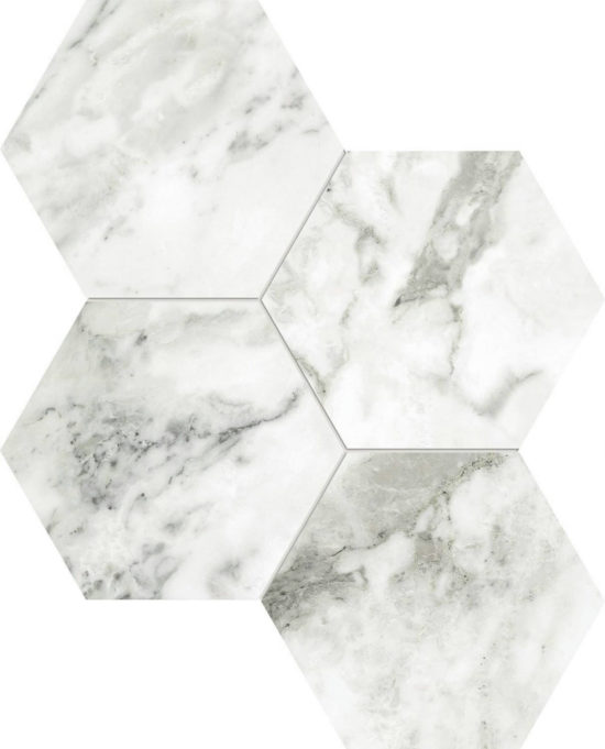 Arabescato Verona Honed 6" Hex Mosaic | Arley Wholesale