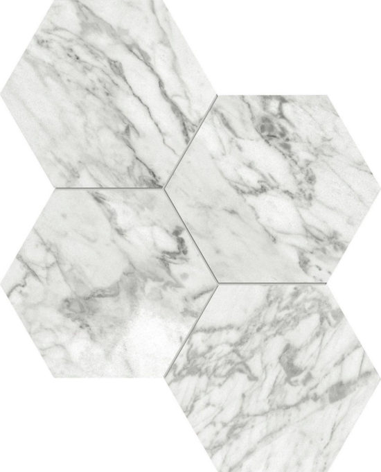 Milano Statuario Honed 6" Hex Mosaic | Arley Wholesale