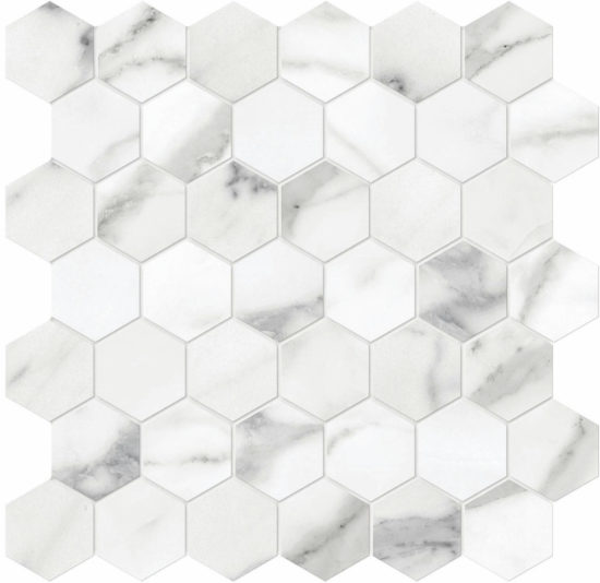 Statuario Venezia Honed 2" Hex Mosaic | Arley Wholesale