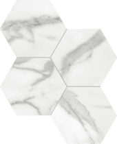 Statuario Venezia Polished 6" Hex Mosaic | Arley Wholesale