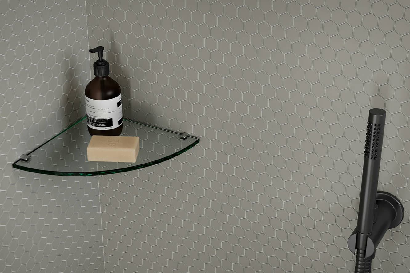 Traditions Taupe Matte 1in Hex Mosaic | Arley Wholesale