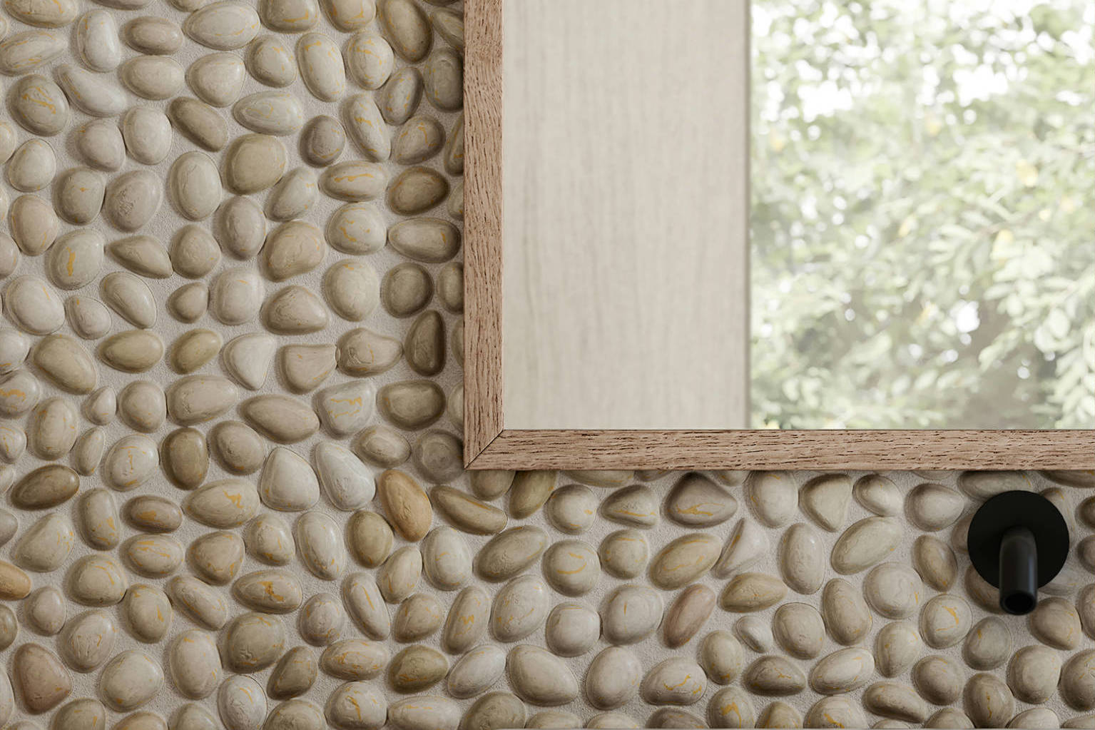 Zen Fiji Cream Natural Pebble Matte Mosaic 3 | Arley Wholesale