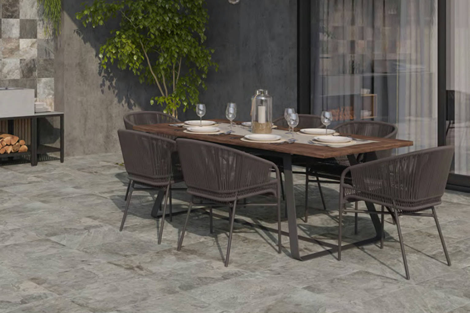 Nepal Slate Chitwan Gris12x24 | Qualis Ceramica | Luxury Tile and Vinyl at affordable prices