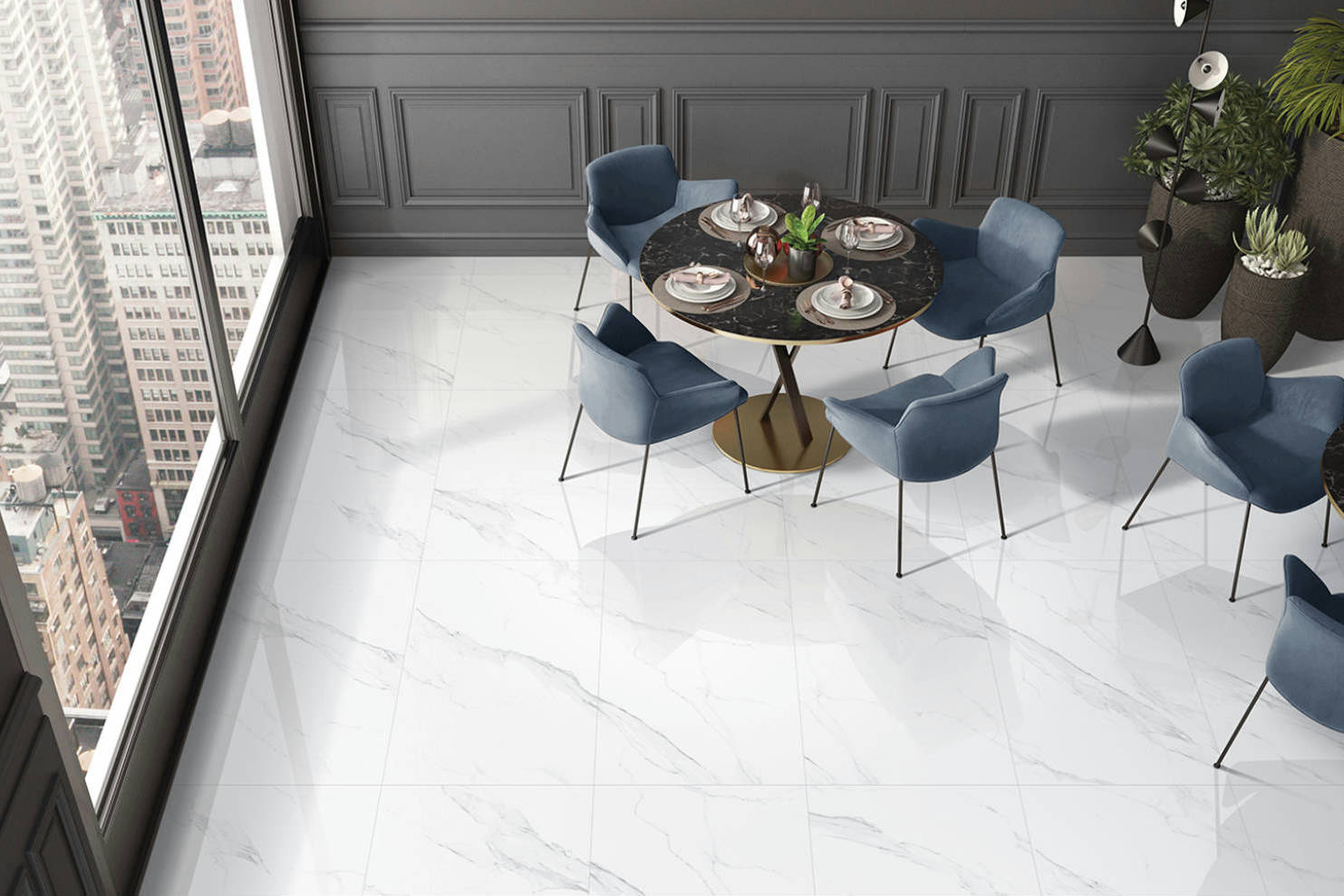 Treasure Statuario 24x24 Polished | Qualis Ceramica | Luxury Tile and Vinyl at affordable prices