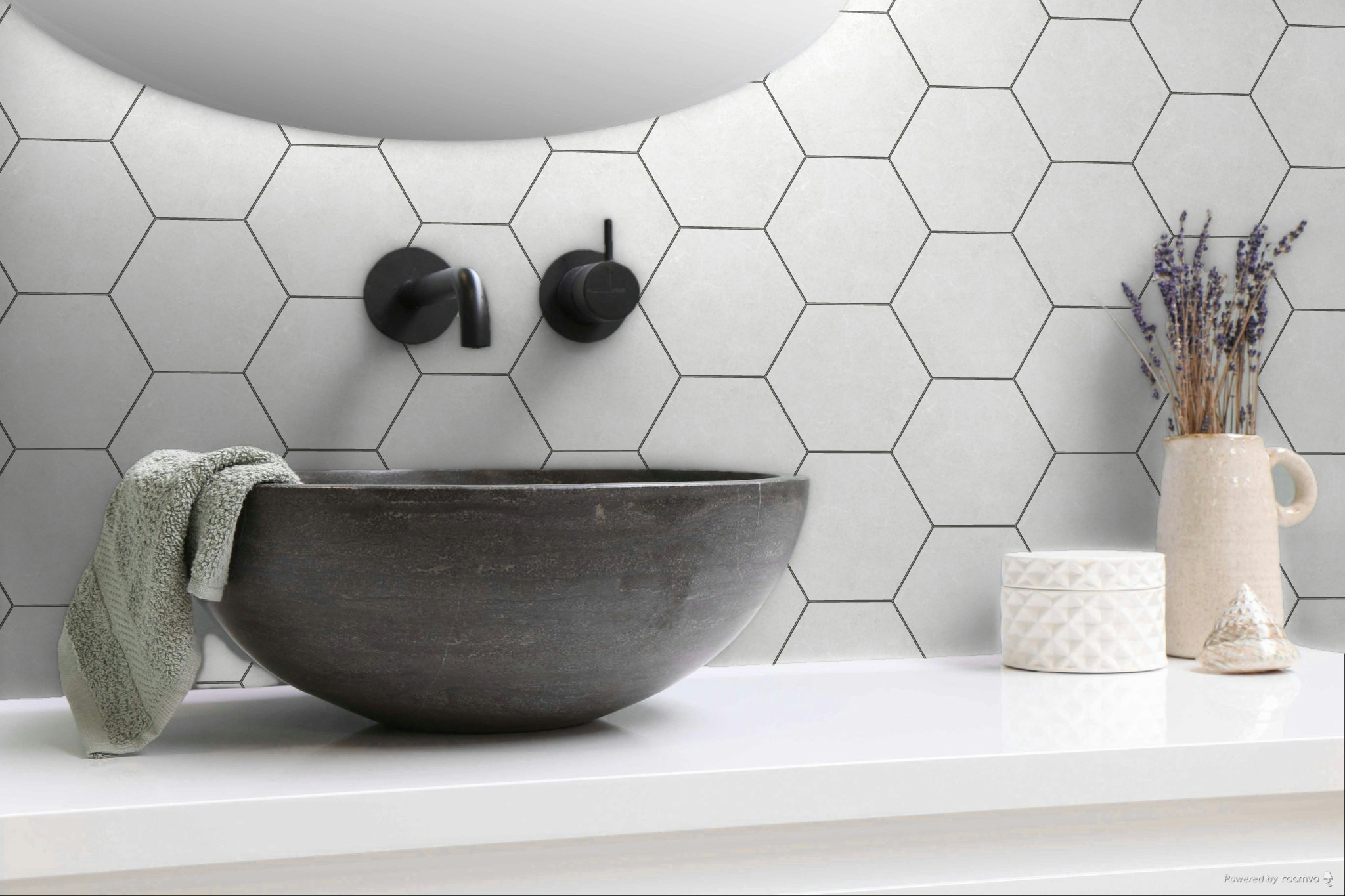 Form 5.5X6.3” White Hexagon | Qualis Ceramica | Luxury Tile and Vinyl at affordable prices